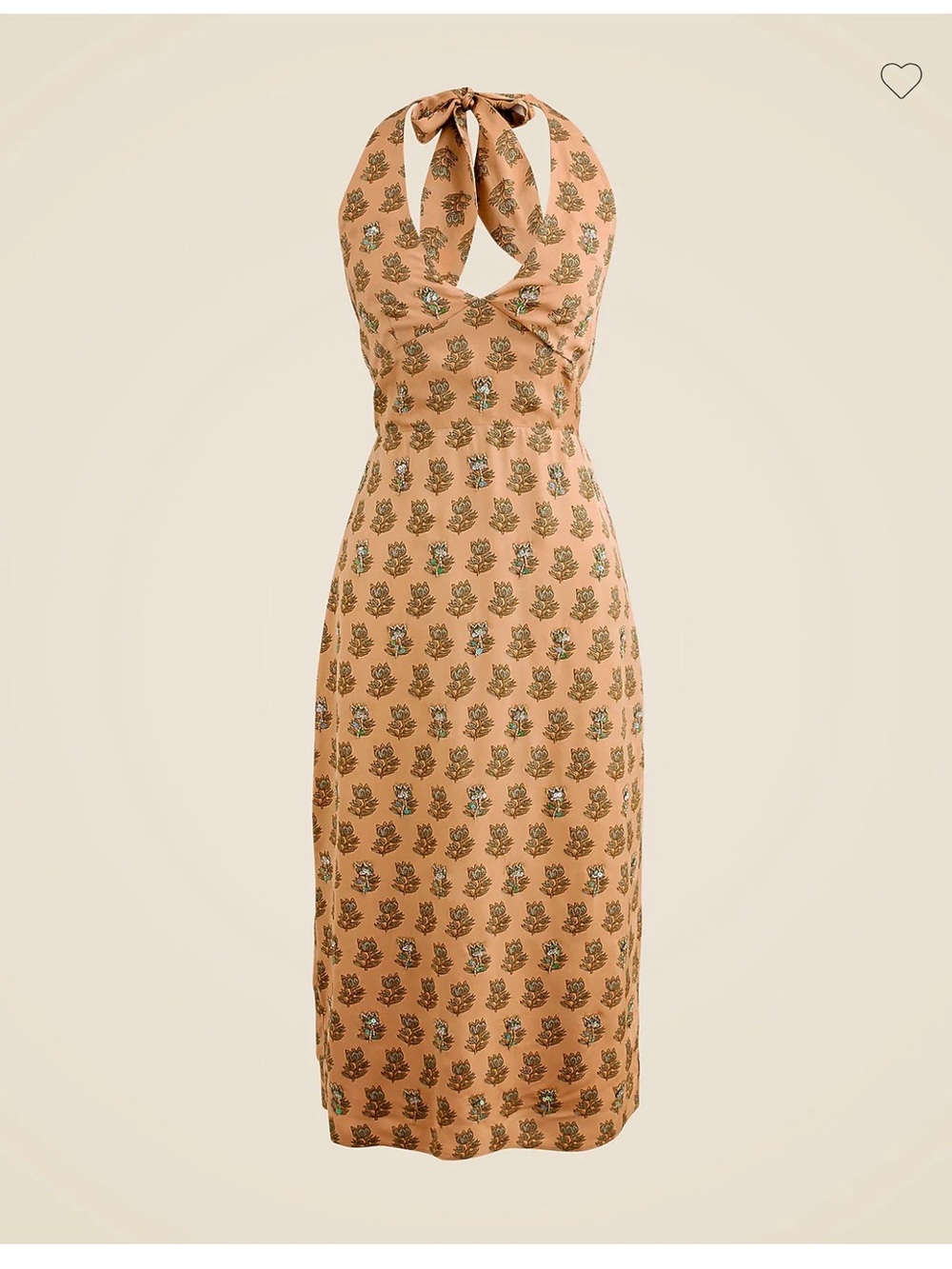 J. Crew Collection embellished halter dress tulip block print
